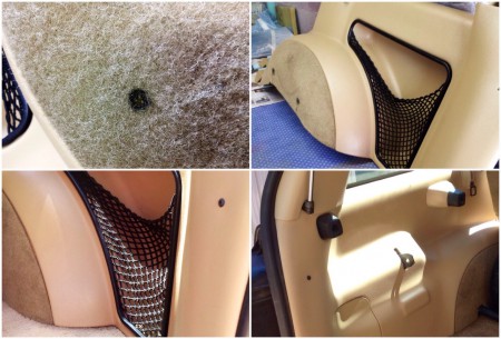 Riparazione buco bruciatura e colorazione plastiche 